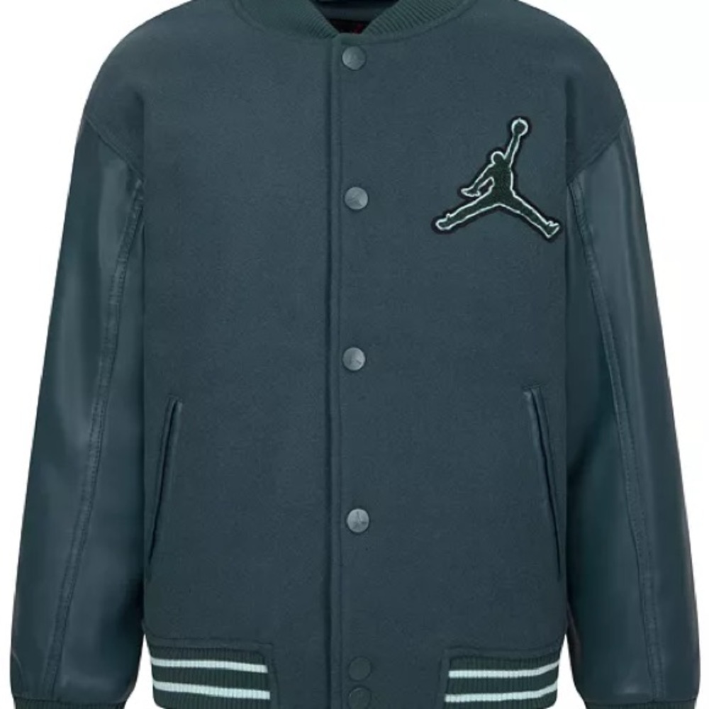 Jordan Kids Dark Green Varsity Jacket